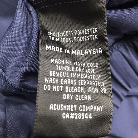 FOOTJOY Golf Windshirt Men XL Navy 1/4 Snap Elastic Waist Cuff Raglan Pullover - Picture 11 of 16